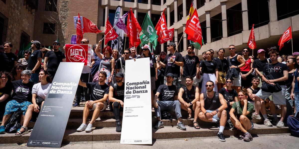 Concentración de trabajadores y trabajadoras de la Compañía Nacional de Danza y Ballet Nacional de España, del Instituto Nacional de las Artes Escénicas y de la Música