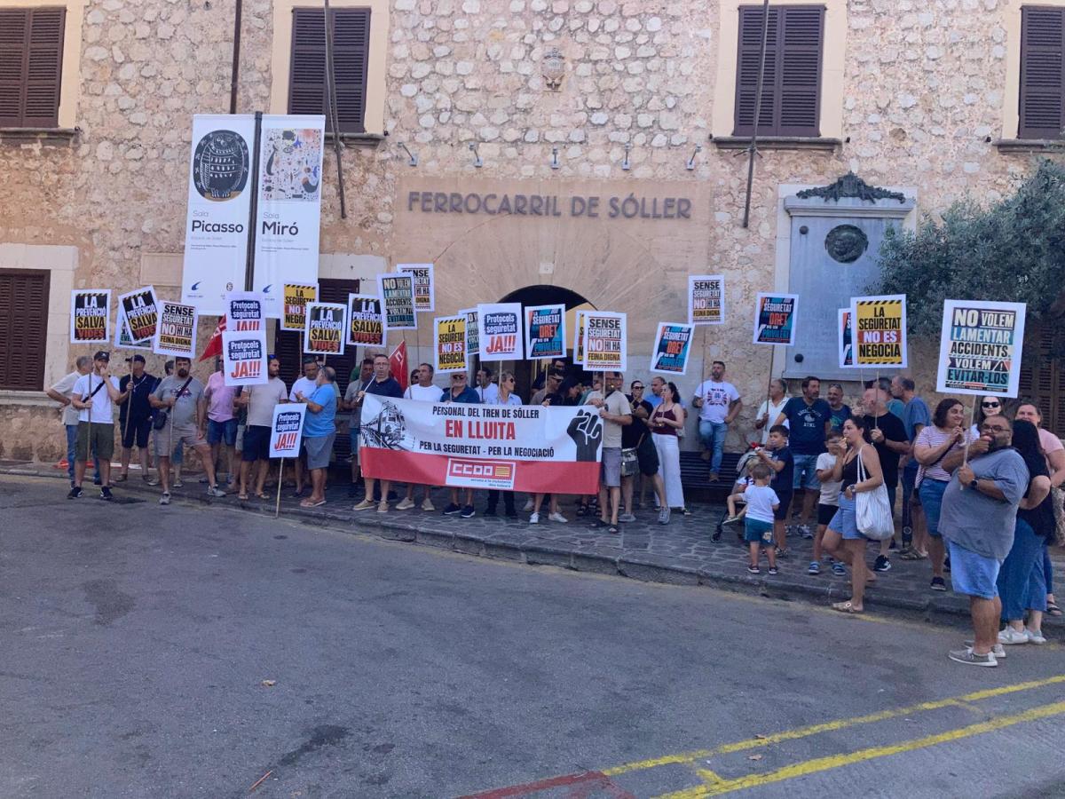 Plantilla del tren de Sóller en lucha